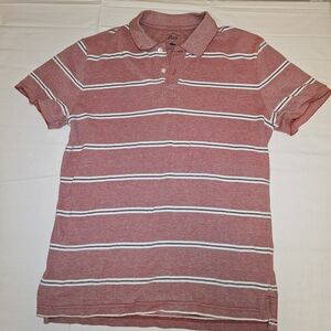 G.H. Bass & Co. Men's Polo Shirt in Red and White Stripes